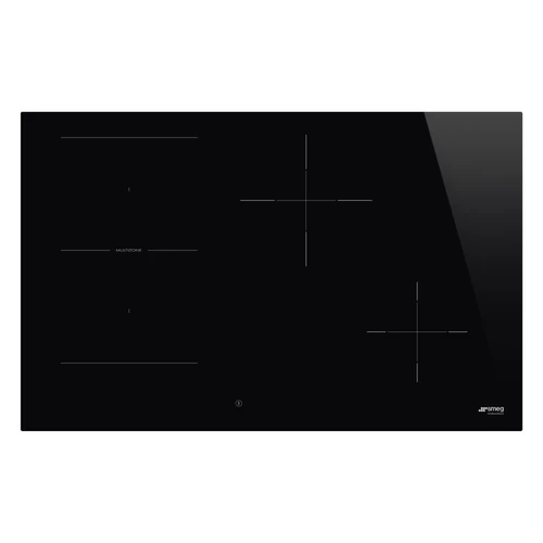 SMEG INDUKCIÓS FŐZŐLAP, Universal design, 80 cm, 4 főzőzóna, 1 MultiZone híd zóna, fekete üveg