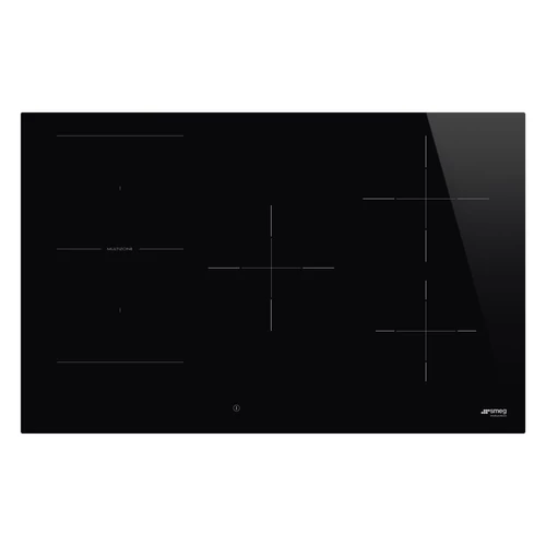 SMEG INDUKCIÓS FŐZŐLAP, Universal design, 80 cm, 5 főzőzóna, 1 MultiZone híd zóna, fekete üveg