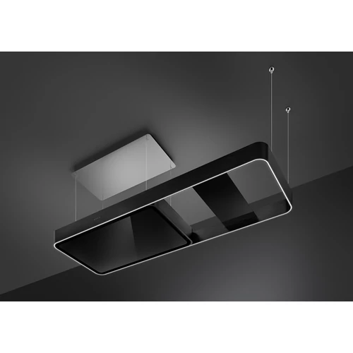 SMEG ISOLA design függesztett páraelszívó, 180 cm, matt fekete