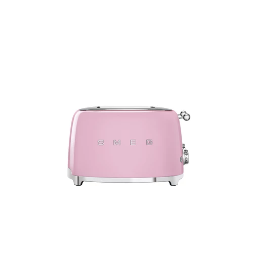 SMEG KENYÉRPIRÍTÓ, retro, 2x2 szeletes, rózsaszín