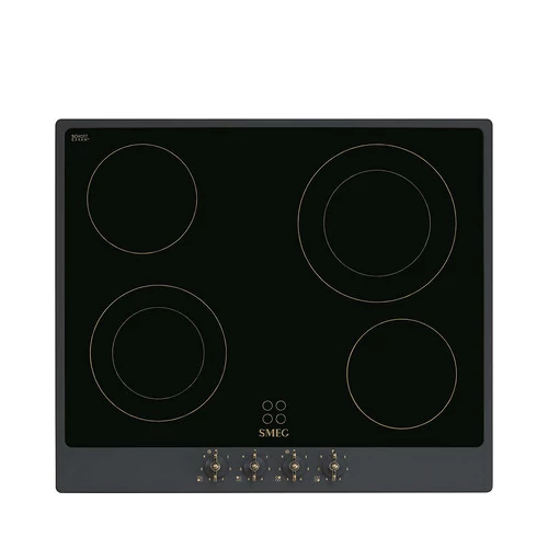 SMEG KERÁMIA FŐZŐLAP, Colonial design, 60 cm, 4 főzőzóna, antracit