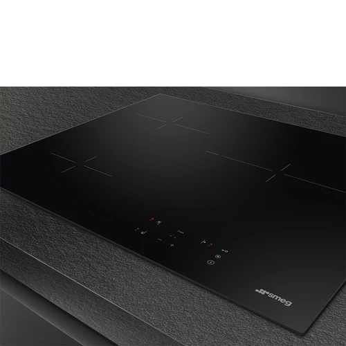 SMEG KERÁMIA FŐZŐLAP, Universale design, 60 cm, 3 főzőzóna, fekete üveg