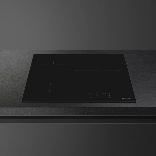 SMEG KERÁMIA FŐZŐLAP, Universale design, 60 cm, 3 főzőzóna, fekete üveg