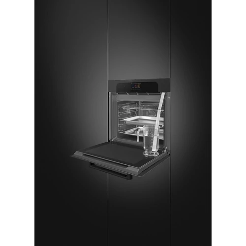 SMEG KOMBINÁLT GŐZSÜTŐ, Musa design, Galileo, 60 cm, TFT, fekete, Schuko