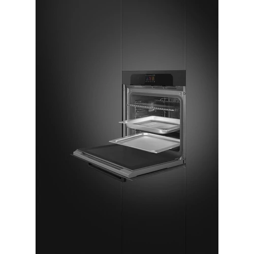 SMEG KOMBINÁLT GŐZSÜTŐ, Musa design, Galileo, 60 cm, TFT, fekete, Schuko