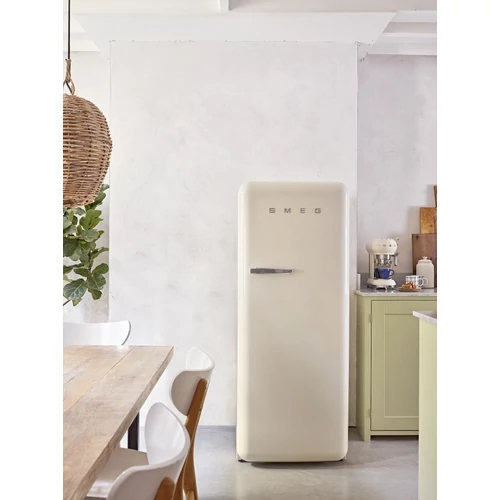 SMEG KOMBINÁLT HŰTŐ ÉS FAGYASZTÓ, retro, 60,1x150 cm, jobb oldali pántok, bézs