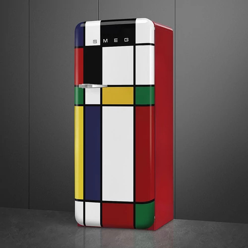 SMEG KOMBINÁLT HŰTŐ ÉS FAGYASZTÓ, retro, 60,1x150 cm, jobb oldali pántok, multicolor