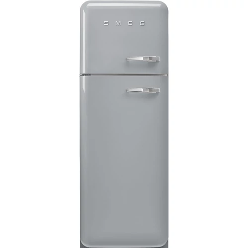 SMEG KOMBINÁLT HŰTŐ ÉS FAGYASZTÓ, retro, 60,1x172 cm, bal oldali pántok, ezüst
