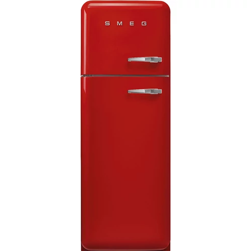 SMEG KOMBINÁLT HŰTŐ ÉS FAGYASZTÓ, retro, 60,1x172 cm, bal oldali pántok, piros