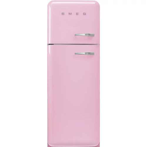 SMEG KOMBINÁLT HŰTŐ ÉS FAGYASZTÓ, retro, 60,1x172 cm, bal oldali pántok, rózsaszín