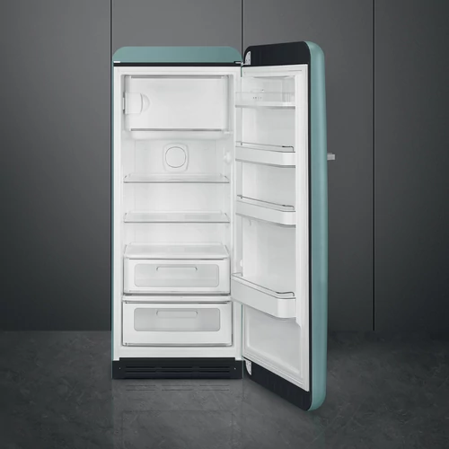 SMEG KOMBINÁLT HŰTŐ ÉS FAGYASZTÓ, retro, 60,1x150 cm, jobb oldali pántok, matt smaragdzöld