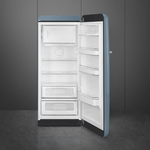 SMEG KOMBINÁLT HŰTŐ ÉS FAGYASZTÓ, retro, 60,1x150 cm, jobb oldali pántok, matt viharkék