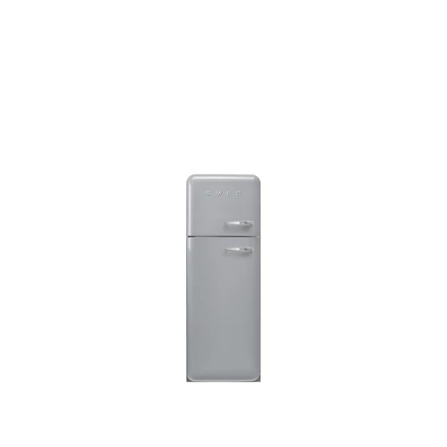 SMEG KOMBINÁLT HŰTŐ ÉS FAGYASZTÓ, retro, 60,1x172 cm, bal oldali pántok, ezüst
