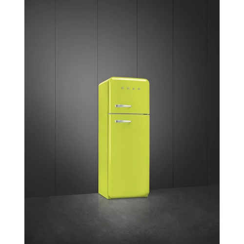 SMEG KOMBINÁLT HŰTŐ ÉS FAGYASZTÓ, retro, 60,1x172 cm, jobb oldali pántok, lime zöld