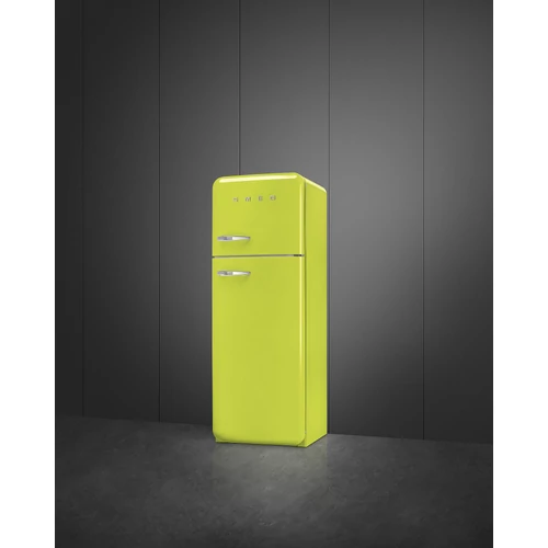 SMEG KOMBINÁLT HŰTŐ ÉS FAGYASZTÓ, retro, 60,1x172 cm, jobb oldali pántok, lime zöld