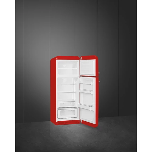 SMEG KOMBINÁLT HŰTŐ ÉS FAGYASZTÓ, retro, 60,1x172 cm, jobb oldali pántok, piros