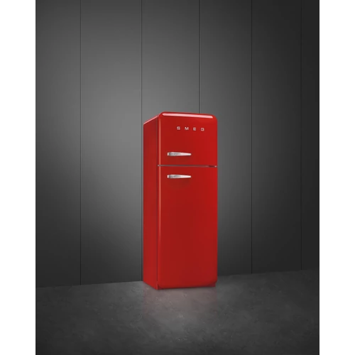SMEG KOMBINÁLT HŰTŐ ÉS FAGYASZTÓ, retro, 60,1x172 cm, jobb oldali pántok, piros