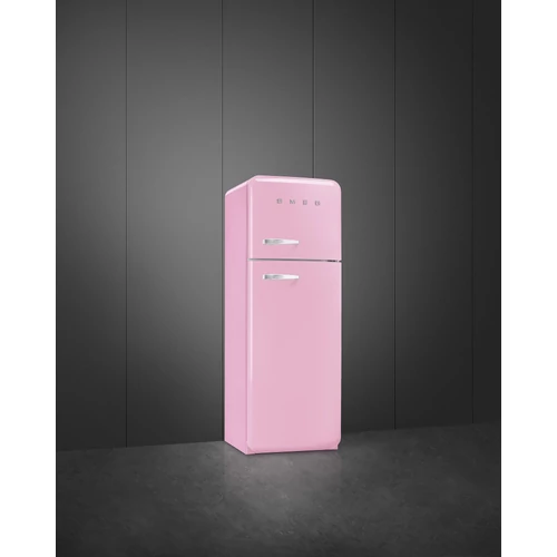 SMEG KOMBINÁLT HŰTŐ ÉS FAGYASZTÓ, retro, 60,1x172 cm, jobb oldali pántok, rózsaszín
