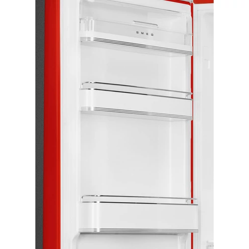 SMEG KOMBINÁLT HŰTŐ ÉS FAGYASZTÓ, retro, 60,1x196,8 cm, bal oldali pántok, piros