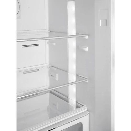 SMEG KOMBINÁLT HŰTŐ ÉS FAGYASZTÓ, retro, 60,1x196,8 cm, jobb oldali pántok, fekete