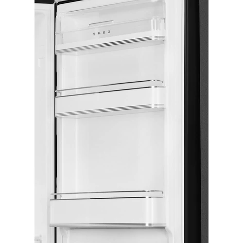 SMEG KOMBINÁLT HŰTŐ ÉS FAGYASZTÓ, retro, 60,1x196,8 cm, jobb oldali pántok, fekete