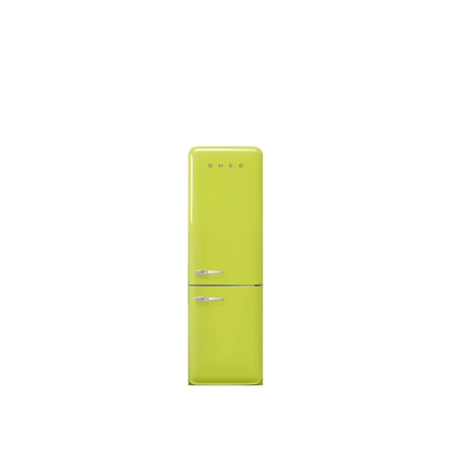 SMEG KOMBINÁLT HŰTŐ ÉS FAGYASZTÓ, retro, 60,1x196,8 cm, jobb oldali pántok, lime zöld