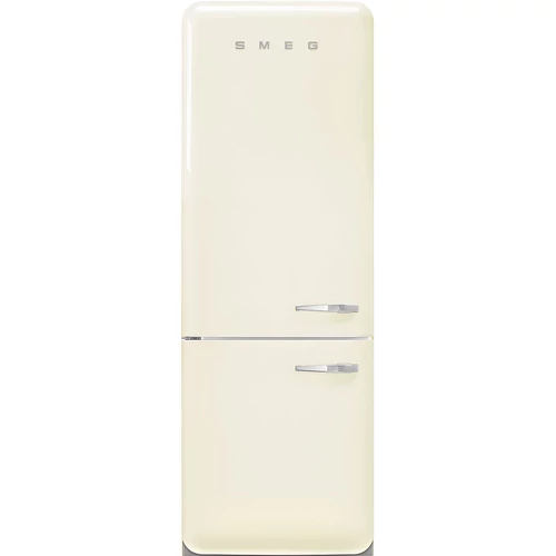 SMEG KOMBINÁLT HŰTŐ ÉS FAGYASZTÓ, retro, 70,6x205 cm, bal oldali pántok,  bézs