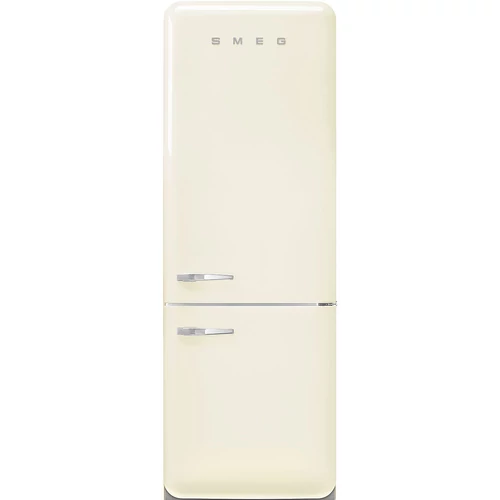 SMEG KOMBINÁLT HŰTŐ ÉS FAGYASZTÓ, retro, 70,6x205 cm, jobb oldali pántok,  bézs