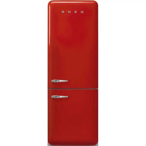 SMEG KOMBINÁLT HŰTŐ ÉS FAGYASZTÓ, retro, 70,6x205 cm, jobb oldali pántok,  piros