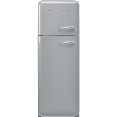 SMEG KOMBINÁLT HŰTŐ ÉS FAGYASZTÓ, retro, 60,1x172 cm, bal oldali pántok, ezüst