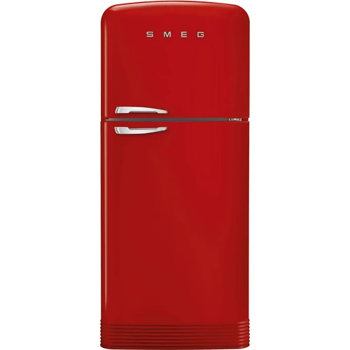 SMEG KOMBINÁLT HŰTŐ ÉS FAGYASZTÓ, retro, 79,6x192,1 cm, jobb oldali pántok, piros