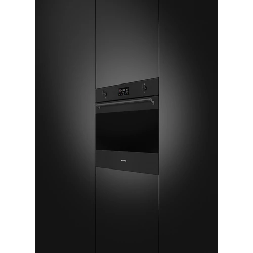SMEG KOMBINÁLT MIKROHULLÁMÚ SÜTŐ, Classica design, Galileo, 60 cm, ES LCD, matt fekete