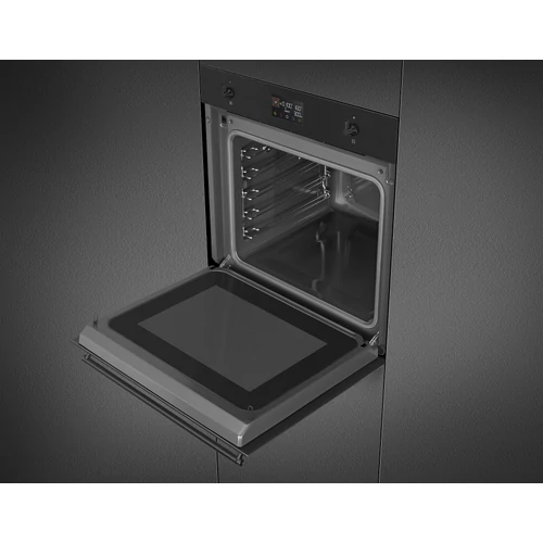 SMEG KOMBINÁLT MIKROHULLÁMÚ SÜTŐ, Classica design, Galileo, 60 cm, ES LCD, matt fekete