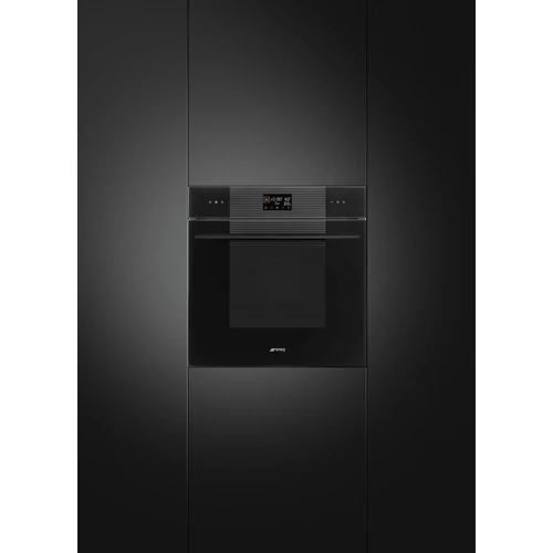 SMEG KOMBINÁLT MIKROHULLÁMÚ SÜTŐ, Linea design, Galileo, 60 cm, ES LCD, mélyfekete üveg