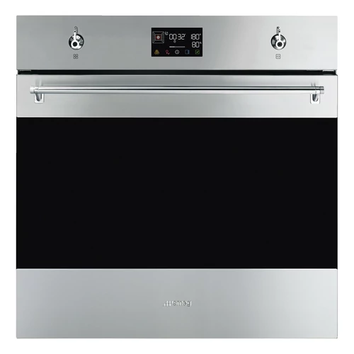 SMEG KOMBINÁLT PIROLITIKUS SÜTŐ, GŐZFUNKCIÓVAL, Classica design, Galileo, 60 cm, ES LCD, inox