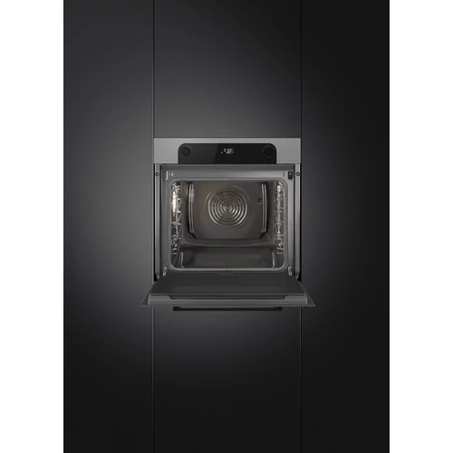 SMEG KOMBINÁLT PIROLITIKUS SÜTŐ, GŐZFUNKCIÓVAL, Musa design, Galileo, 60 cm, CS LCD, ezüst/fekete, Schuko