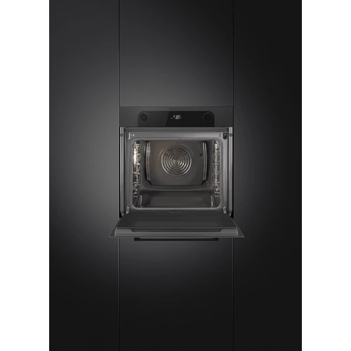 SMEG KOMBINÁLT PIROLITIKUS SÜTŐ, GŐZFUNKCIÓVAL, Musa design, Galileo, 60 cm, CS LCD, fekete, Schuko