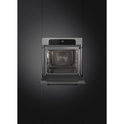 SMEG KOMBINÁLT SÜTŐ, GŐZFUNKCIÓVAL, Musa design, Galileo, 60 cm, ezüst/fekete, Schuko