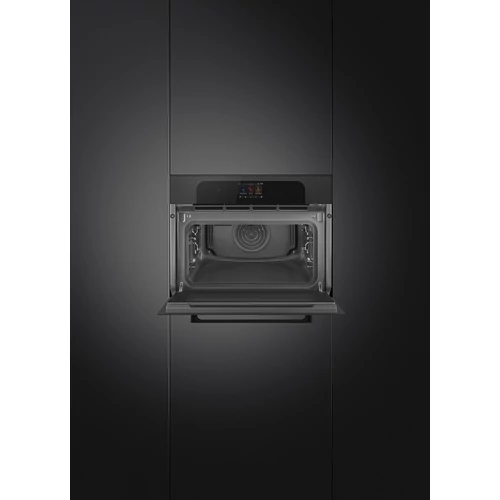 SMEG KOMPAKT KOMBINÁLT GŐZSÜTŐ, Musa design, Galileo, 45 cm, fekete, Schuko