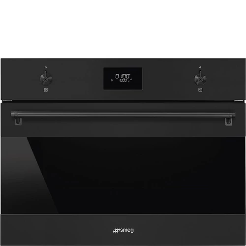 SMEG KOMPAKT KOMBINÁLT MIKROHULLÁMÚ SÜTŐ, Classica design, Galileo, 45 cm, CS LCD, matt fekete