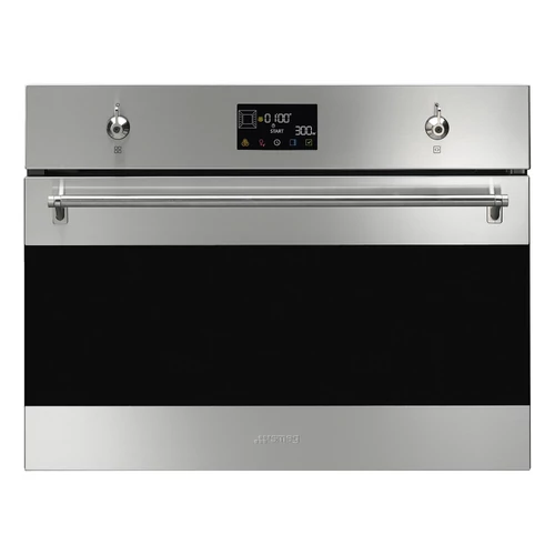 SMEG KOMPAKT KOMBINÁLT MIKROHULLÁMÚ SÜTŐ, Classica design, Galileo, 45 cm, ES LCD, inox