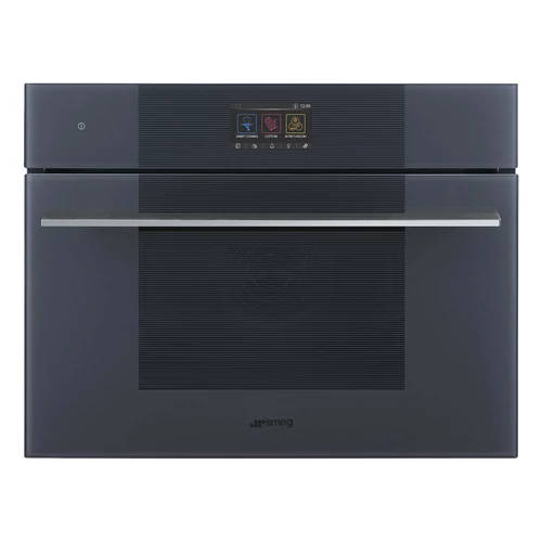 SMEG KOMPAKT KOMBINÁLT MIKROHULLÁMÚ SÜTŐ, Linea design, Galileo, 45 cm, TFT, neptune szürke üveg