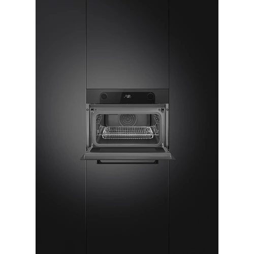 SMEG KOMPAKT KOMBINÁLT MIKROHULLÁMÚ SÜTŐ, Musa design, Galileo, 45 cm, CS LCD, fekete