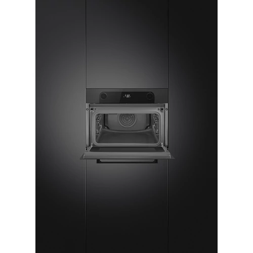 SMEG KOMPAKT KOMBINÁLT MIKROHULLÁMÚ SÜTŐ, Musa design, Galileo, 45 cm, CS LCD, fekete