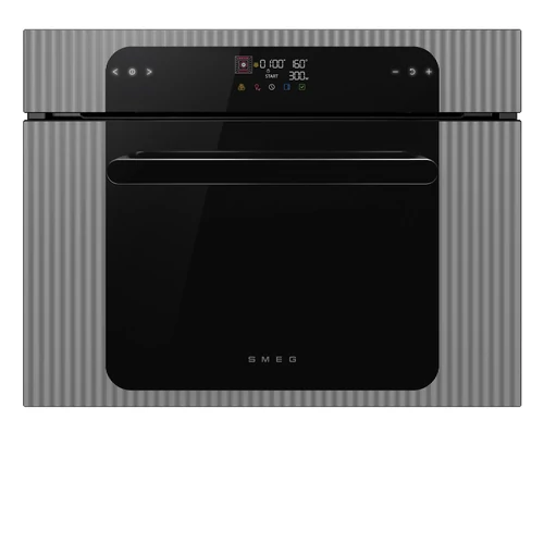 SMEG KOMPAKT KOMBINÁLT MIKROHULLÁMÚ SÜTŐ, Musa design, Galileo, 45 cm, ES LCD, ezüst/fekete, Schuko