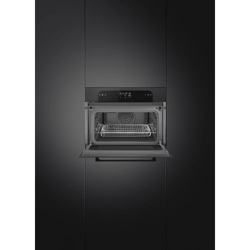 SMEG KOMPAKT KOMBINÁLT MIKROHULLÁMÚ SÜTŐ, Musa design, Galileo, 45 cm, ES LCD, fekete