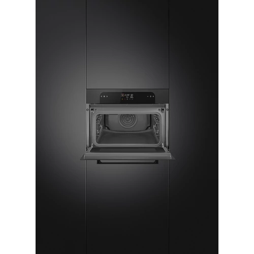 SMEG KOMPAKT KOMBINÁLT MIKROHULLÁMÚ SÜTŐ, Musa design, Galileo, 45 cm, ES LCD, fekete, Schuko