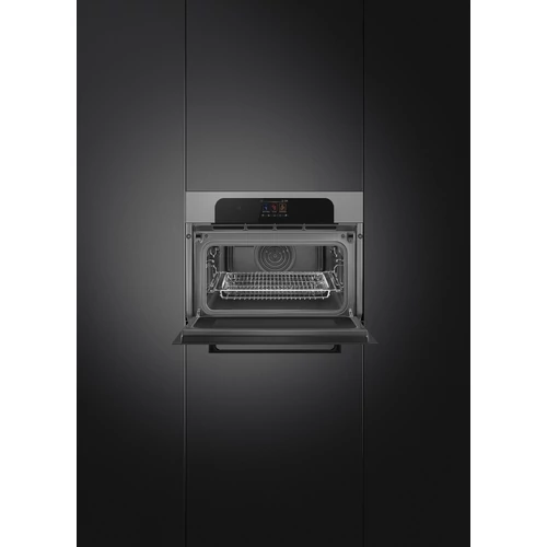 SMEG KOMPAKT KOMBINÁLT MIKROHULLÁMÚ SÜTŐ, Musa design, Galileo, 45 cm,TFT, ezüst/fekete, Schuko