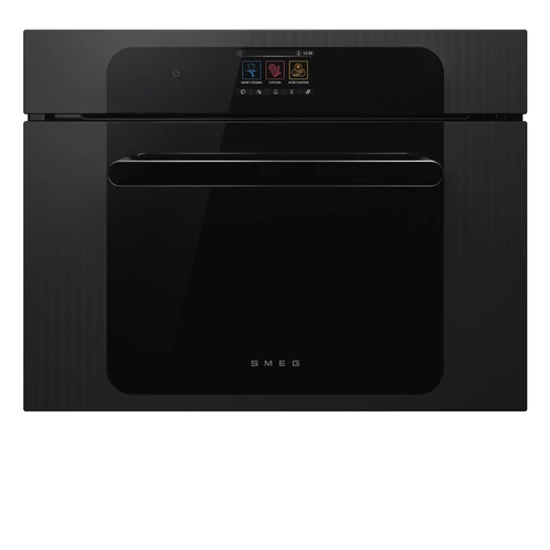 SMEG KOMPAKT KOMBINÁLT MIKROHULLÁMÚ SÜTŐ, Musa design, Galileo, 45 cm,TFT, fekete, Schuko