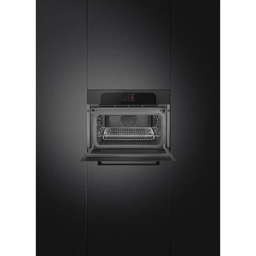 SMEG KOMPAKT KOMBINÁLT MIKROHULLÁMÚ SÜTŐ, Musa design, Galileo, 45 cm,TFT, fekete, Schuko